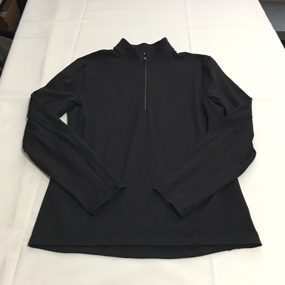 Lululemon Surge Warm 1/2 Zip Pullover Shirt Mens Small Black Activewear